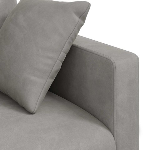 Sofa 2 pcs Jasnoszary 228 x 78 x 80 cm Aksamit