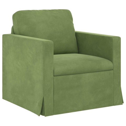 Sofa 2 pcs Jasnozielony 228 x 78 x 80 cm Aksamit
