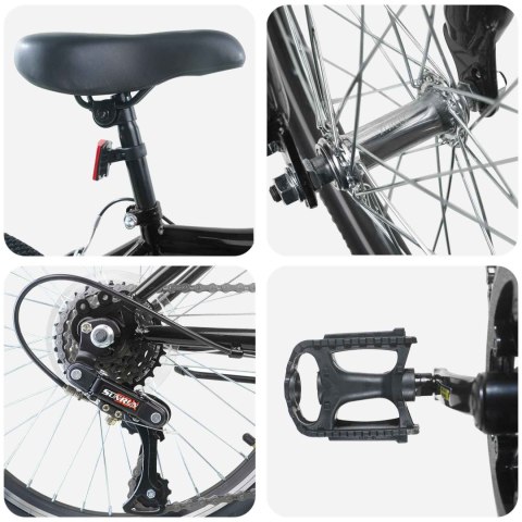 Rower Dziecięcy 24 Cali 6-Speed dla dzieci w wieku 8-12 lat
