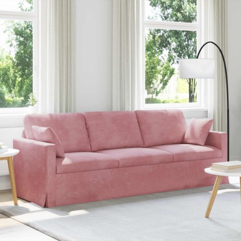 Sofa Różowy 228 x 78 x 80 cm Aksamit