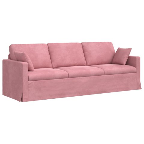 Sofa Różowy 228 x 78 x 80 cm Aksamit