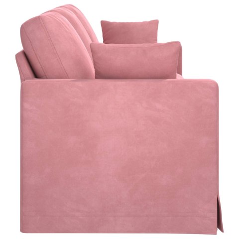 Sofa Różowy 228 x 78 x 80 cm Aksamit