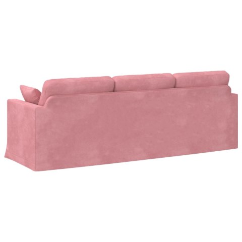Sofa Różowy 228 x 78 x 80 cm Aksamit