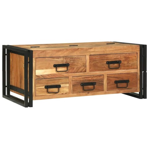 Stolik kawowy Brązowy 90 x 50 x 38 cm Lite Drewno Akacji