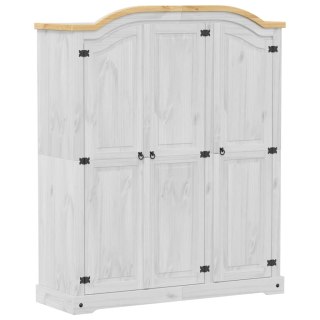 Szafa Corona, biała 151,5x52x186 cm, lite drewno sosnowe