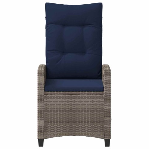 Krzesło Ogrodowe 2 pcs szary i granatowy 56 x 60 x 112 cm