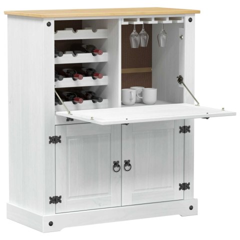 Szafka na wino Biały 97 x 45 x 114 cm Lite drewno sosnowe