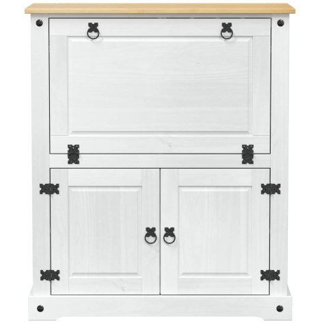 Szafka na wino Biały 97 x 45 x 114 cm Lite drewno sosnowe