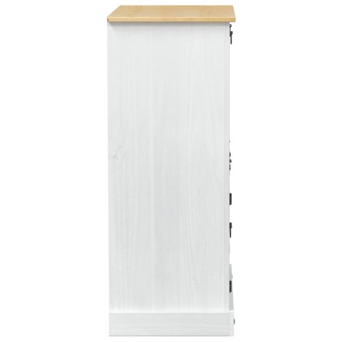 Szafka na wino Biały 97 x 45 x 114 cm Lite drewno sosnowe
