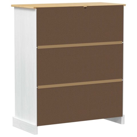 Szafka na wino Biały 97 x 45 x 114 cm Lite drewno sosnowe