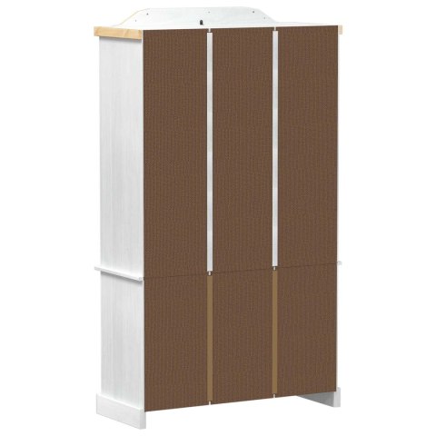 Witryna Biały 103.5 x 42 x 180 cm Lite drewno sosnowe