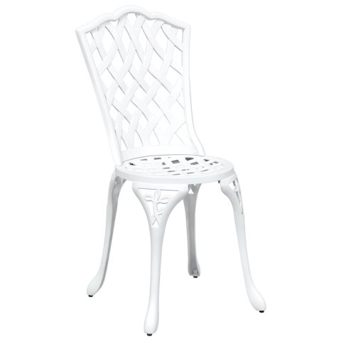 Zestaw stołów ogrodowych 3 pcs Biały Aluminium odlewane