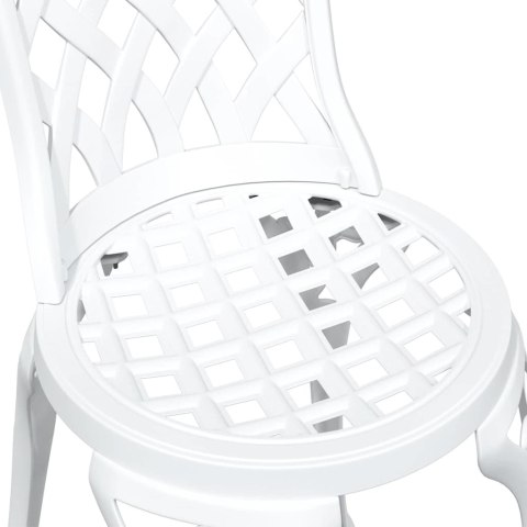 Zestaw stołów ogrodowych 3 pcs Biały Aluminium odlewane