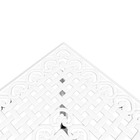 Zestaw stołów ogrodowych 3 pcs Biały Aluminium odlewane