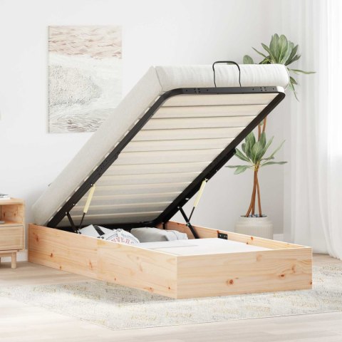 Rama Łóżka Otomanowego z Przechowalnią 2 pcs Naturalny