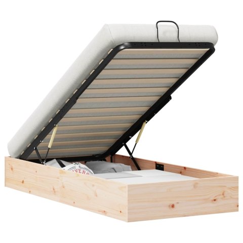 Rama Łóżka Otomanowego z Przechowalnią 2 pcs Naturalny