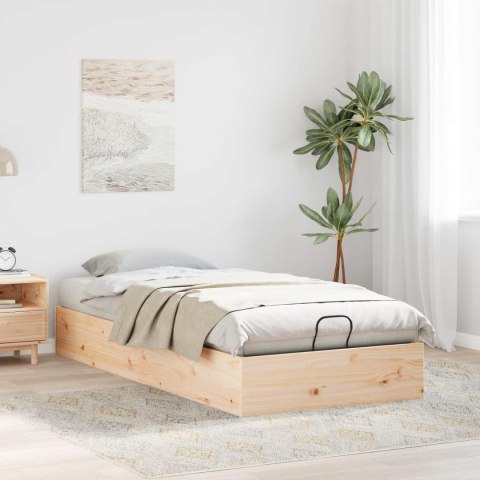Rama Łóżka Otomanowego z Przechowalnią 2 pcs Naturalny