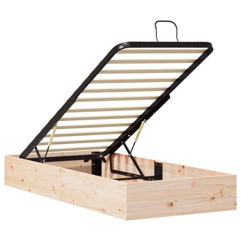 Rama Łóżka Otomanowego z Przechowalnią 2 pcs Naturalny