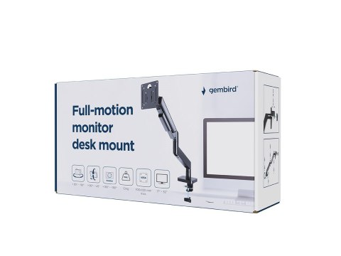 GEMBIRD BIURKOWE REGULOWANE RAMIĘ/UCHWYT NA MONITOR 17-32 OBCIĄŻENIE DO 10 KG