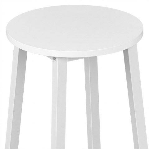 Krzesło barowe metalowe FLINT WHITE BIAŁY