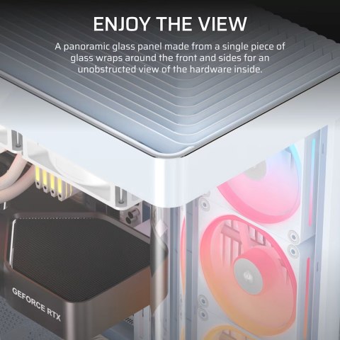 Obudowa Corsair FRAME 4500X LX-R RGB Tempered Glass Mid-Tower, White