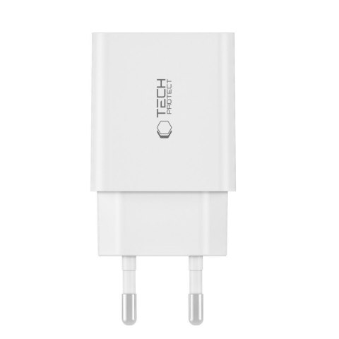Ładowarka sieciowa C35W 2x USB-C z kablem USB-C - iPhone Lightning - biała
