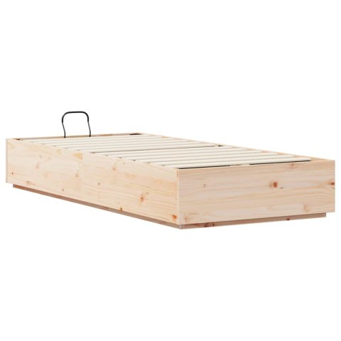 Łóżko otomanowe Naturalny 80 x 200 cm Lite drewno sosnowe