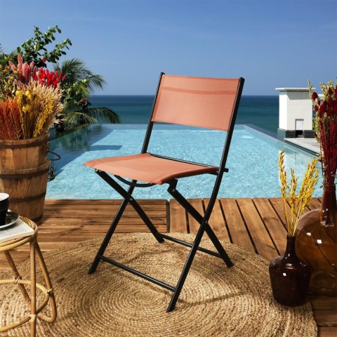 Krzesło Elba składane outdoor terrakota