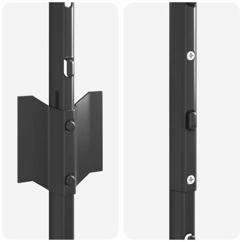 Słupek ogrodzeniowy. 44 pcs Szary 200 cm Stal