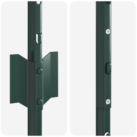 Słupek ogrodzeniowy. 44 pcs Zielony 200 cm Stal