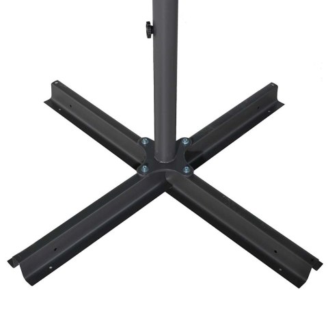 Parasol ogrodowy na aluminiowym słupku, 600 cm, czarny