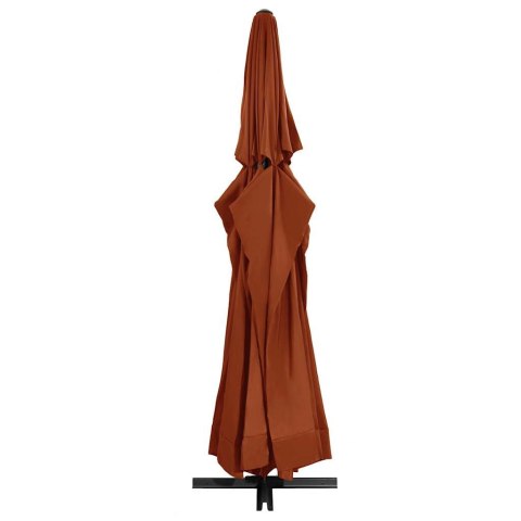 Parasol ogrodowy na aluminiowym słupku, 600 cm, terakota