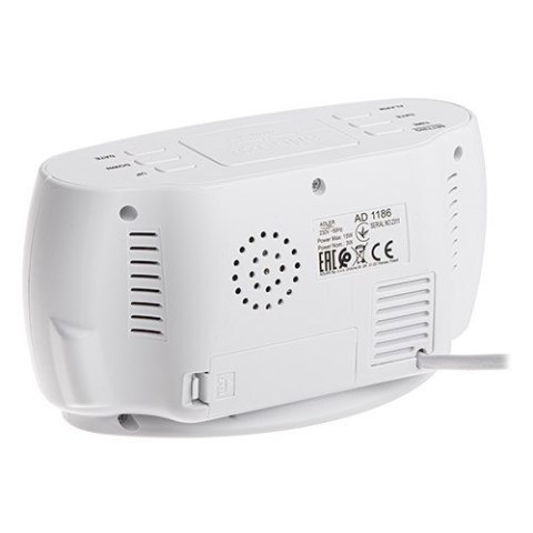 Budzik ADLER AD 1186 white