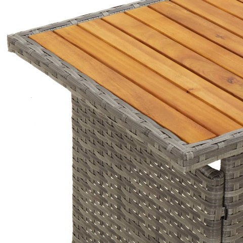 3-cz. zestaw wypoczynkowy do ogrodu, poduszki, szary rattan PE