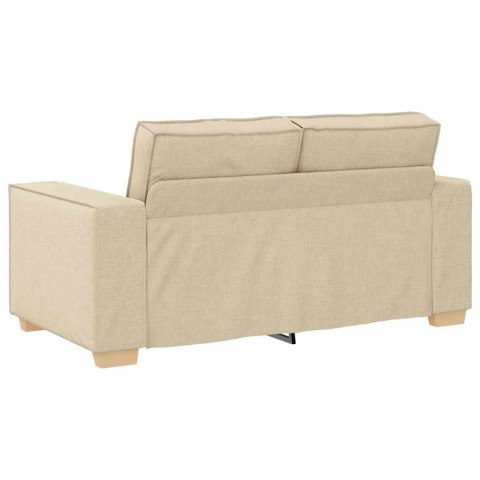 Sofa 3 pcs Kremowy 220 x 80 x 84 cm Tkanina lniana