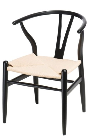Krzesło Wicker Naturalne Czarny inspirow