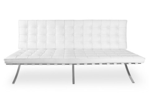 Sofa BA2 2 osobowa, biała ekoskóra