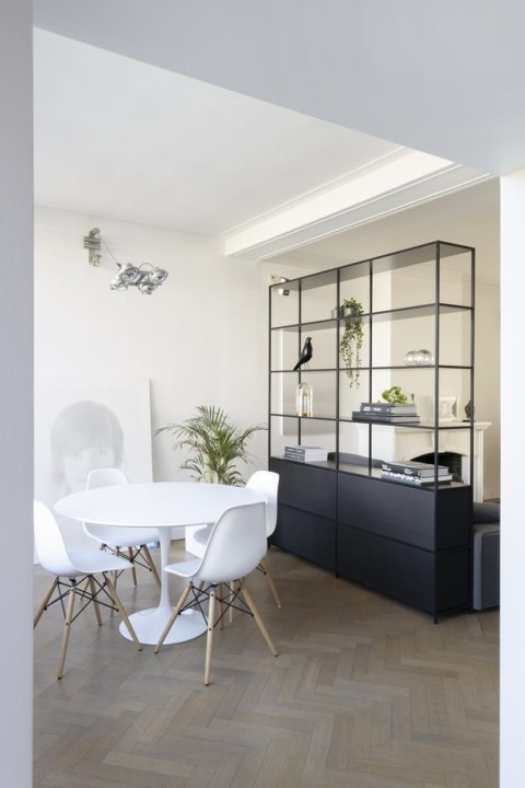Stół Fiber o120 biały MDF
