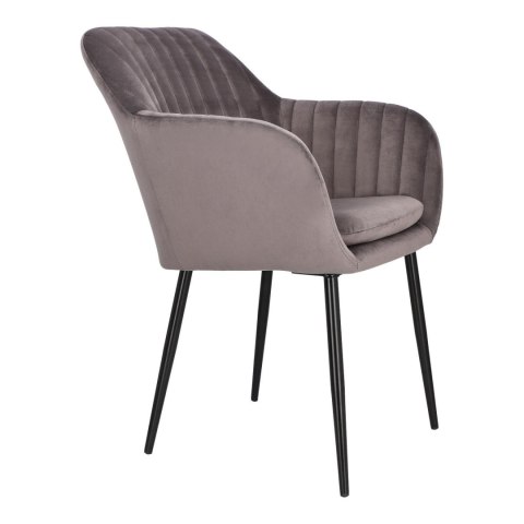 Krzesło Emilia Velvet dark grey/black