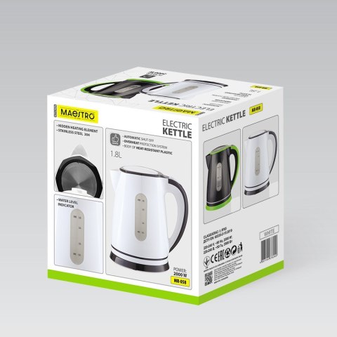 Czajnik elektryczny 1,8l 2000W MR-058-WHITE MAESTRO