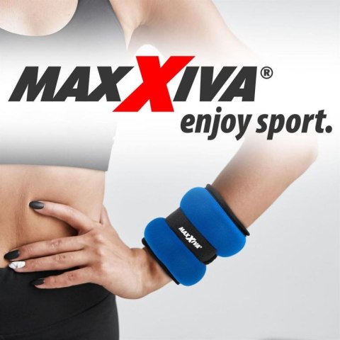 MAXXIVA Mankiety obciążające 2 x 1 kg, niebieskie