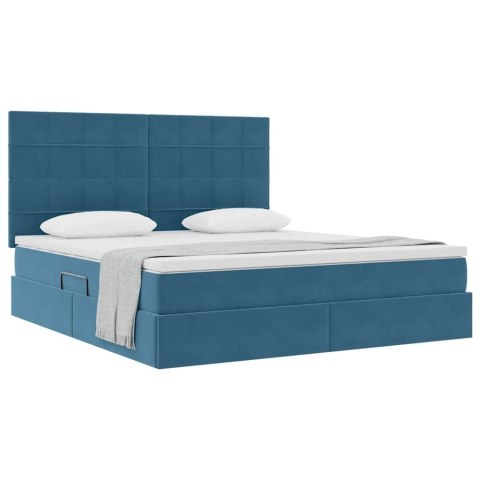 Łóżko z miejscem na przechowywanie i materacem 160 x 200 cm