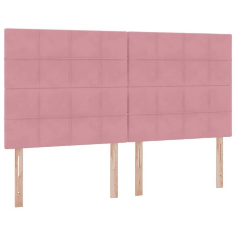 Łóżko z miejscem na przechowywanie i LED Różowy 160 x 200 cm
