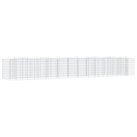 Łukowaty kosz gabionowy, 600x100x100 cm, galwanizowane żelazo