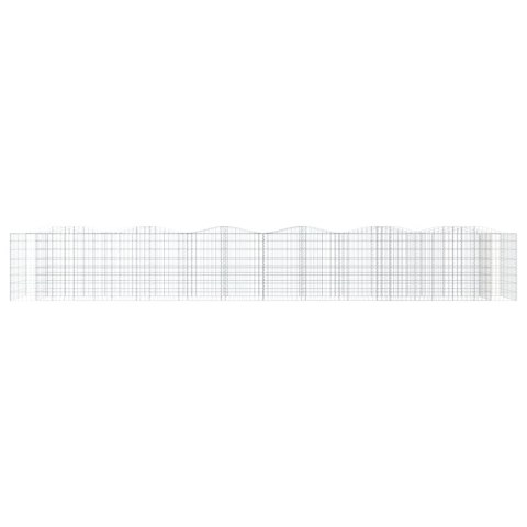 Łukowaty kosz gabionowy, 600x100x100 cm, galwanizowane żelazo