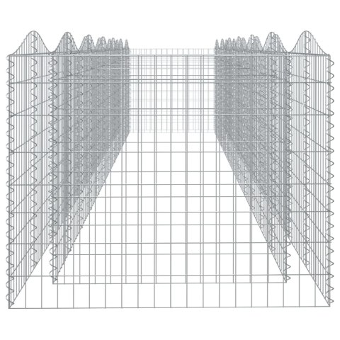 Łukowaty kosz gabionowy, 600x100x100 cm, galwanizowane żelazo