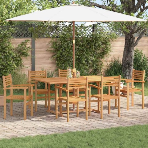 Krzesło 6 pcs Brązowy 56 x 55 x 90.5 cm Lite drewno teakowe