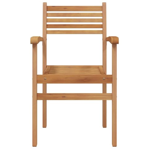 Krzesło 6 pcs Brązowy 56 x 55 x 90.5 cm Lite drewno teakowe