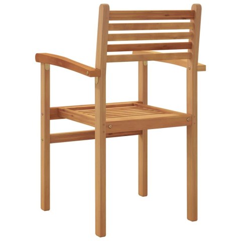 Krzesło 6 pcs Brązowy 56 x 55 x 90.5 cm Lite drewno teakowe