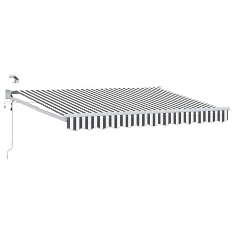 Markiza elektryczna z Antracytowy i biały Aluminium